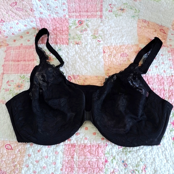 Glamorise 46C front closure underwire bra New, Black - Picture 5 of 17